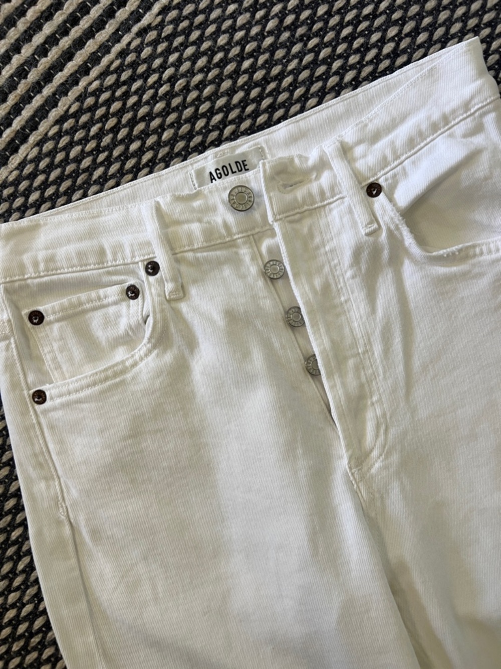 Agolde Riley White Jeans - Picture 6 of 8